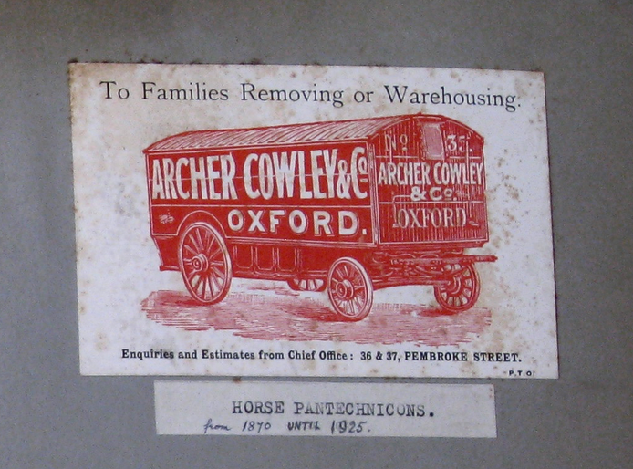 Archer Cowley & Co horse pantechnicon.