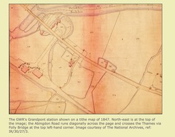 Map showing original station site